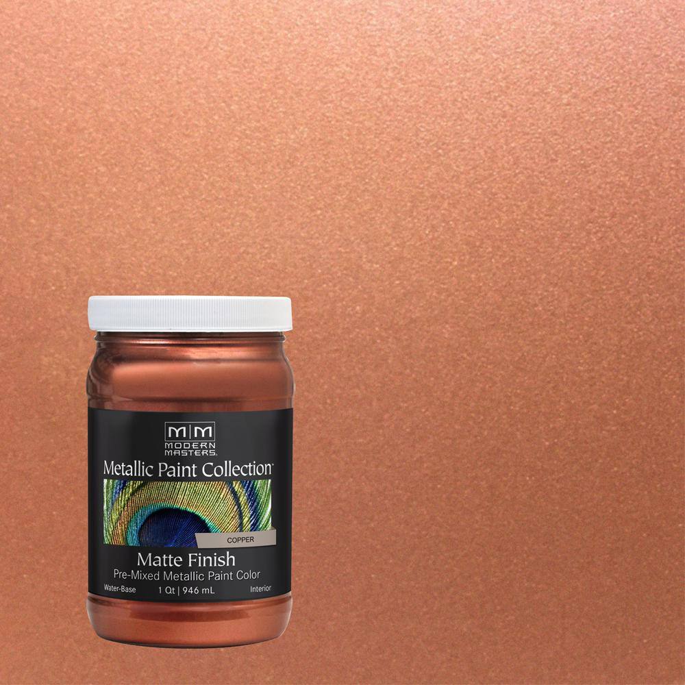 Modern Masters 1 Qt Copper Water Based Matte Metallic Interior Paint