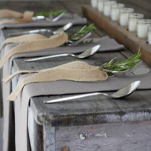 La Classica 21 in. W x 21 in. L in Gray Solid Color Napkins (Set of 4)