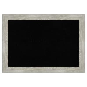 Dove Greywash Narrow Framed Black Corkboard 28 in. x 20 in. Bulletine Board Memo Board