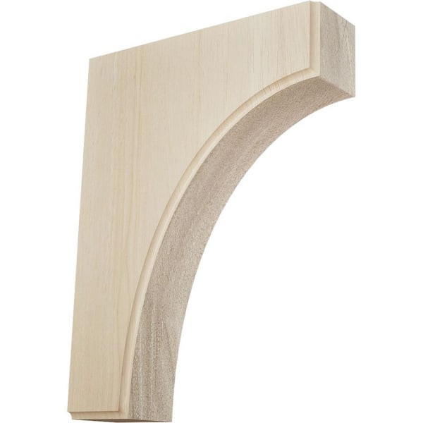 Ekena Millwork 6 in. x 1-3/4 in. x 8 in. Unfinished Rubberwood Clarksville Corbel