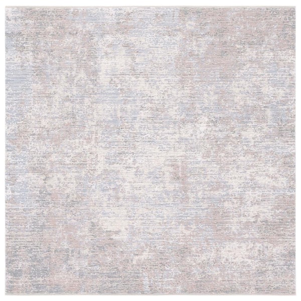 SAFAVIEH Marmara Gray/Beige/Blue 7 ft. x 7 ft. Square Solid Abstract Area Rug
