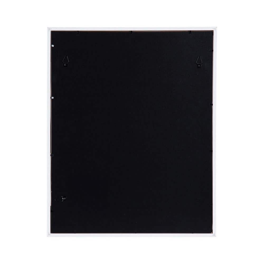 Gray and White Wood 16x20 Matted Photo Frame Set