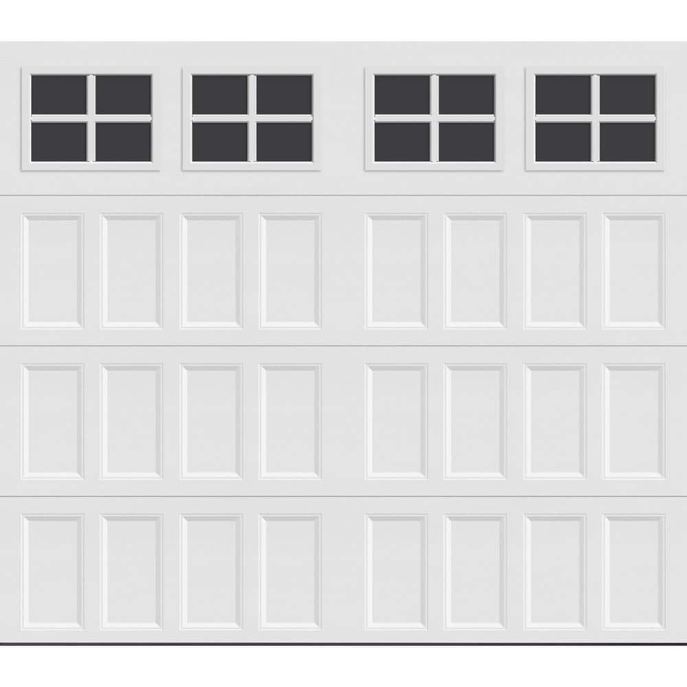 Clopay Bridgeport Steel Narrow Panel 8ft x 7ft Non-Insulated White