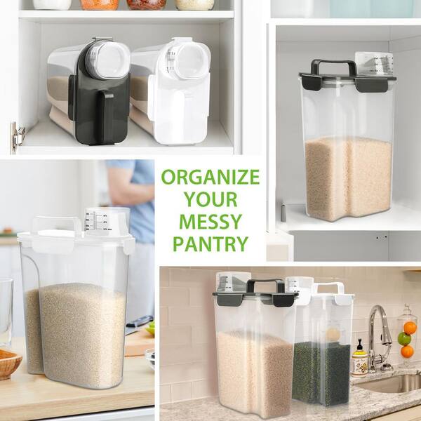 Airtight Food Storage Container - 22 Lbs Capacity For Kitchen Pantry Organization