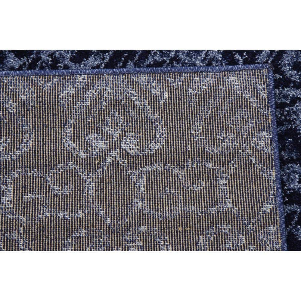 Reversible Tufted Blue Spot 10' x 14' Easy Care Rug