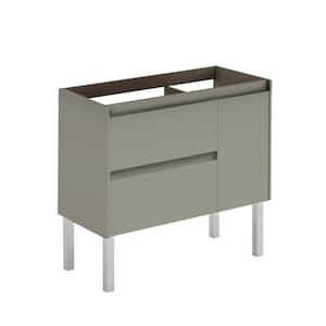 Ambra 90 Base 35.1 in. W x 17.6 in. D x 32.4 in. H Bath Vanity Cabinet without Top in Matte Sand