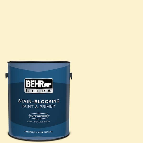 BEHR ULTRA 1 gal. #370A-1 Moon Mist Extra Durable Satin Enamel Interior Paint & Primer