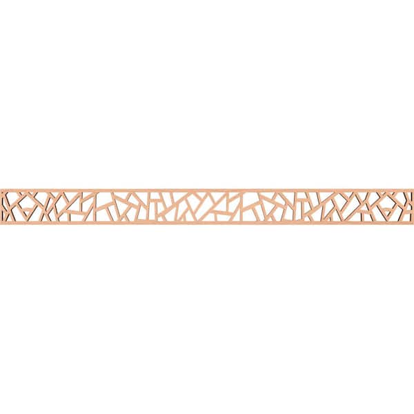 Ekena Millwork Harrisburg Fretwork 0.375 in. D x 46.375 in. W x 4 in. L Alder Wood Panel Moulding
