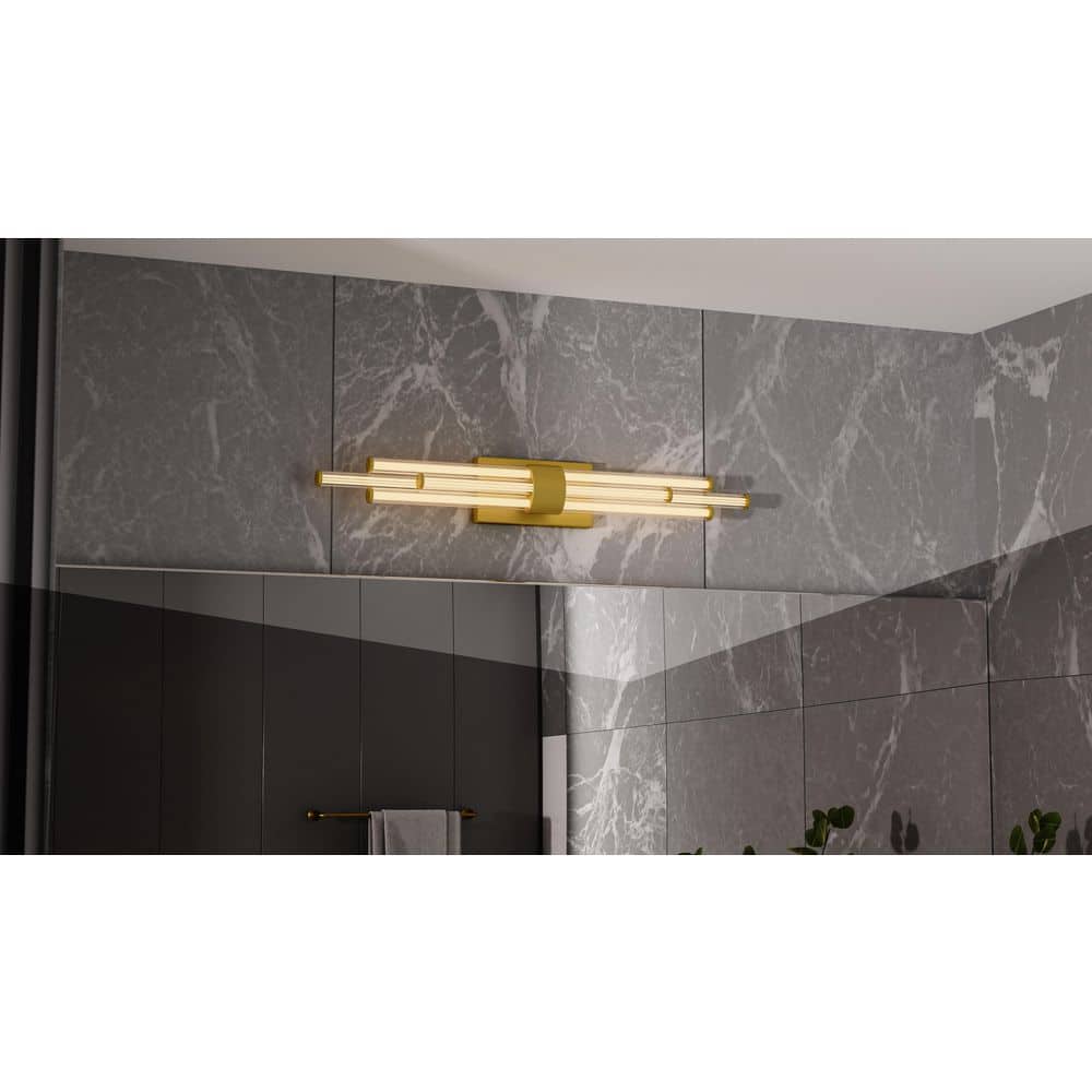 Talbott 32 in. 1-Light Brushed Gold LED Vanity Light price history on PriceWatchPro