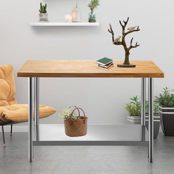 prep table with shelf