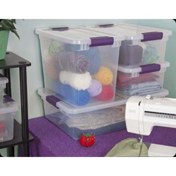 Sterilite 66-Qt. Clear View Latch Box Storage Tote Container-(60