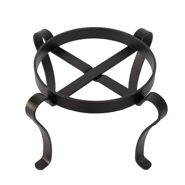 4 Small Short Piazza Iron Plant Stand Black Powder Coat Finish - Achla  Designs