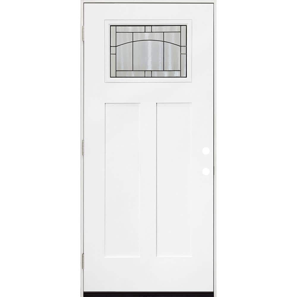 Steves & Sons Legacy Collection Customizable Fiberglass Prehung Front Door  552936 - The Home Depot