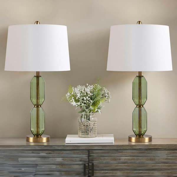 Zirconia 26.5 in. Green Glam/Luxury Table Lamp