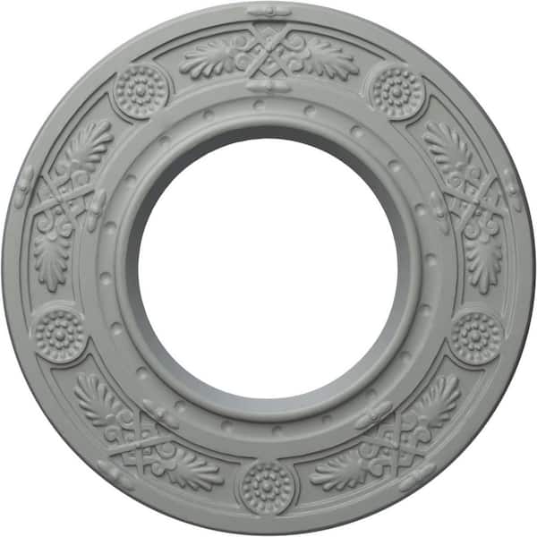Ekena Millwork 8" x 3-7/8" I.D. x 1/2" Daniela Urethane Ceiling Medallion (Fits Canopies upto 3-7/8"), Primed White