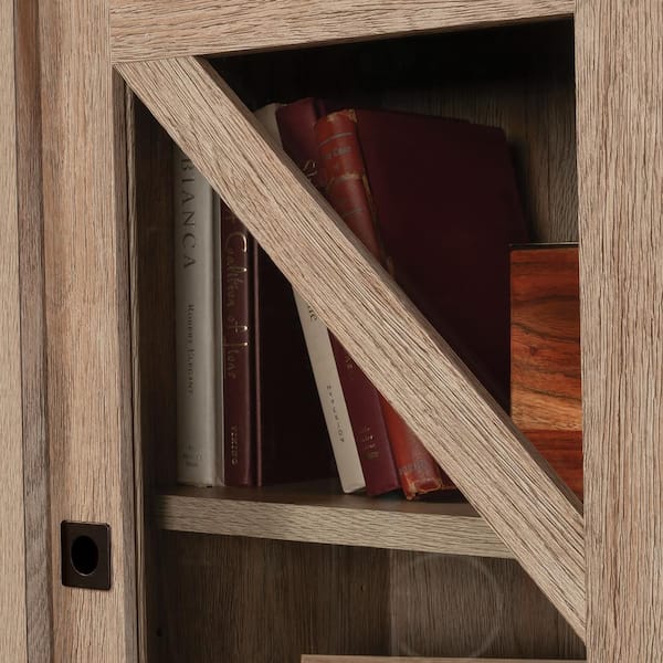SAUDER Dixon City 32.992 in. W Brushed Oak Office Desk Hutch