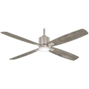 Westford 54 in. Integrated LED Indoor Brushed Nickel Ceiling Fan with Light and Remote Control