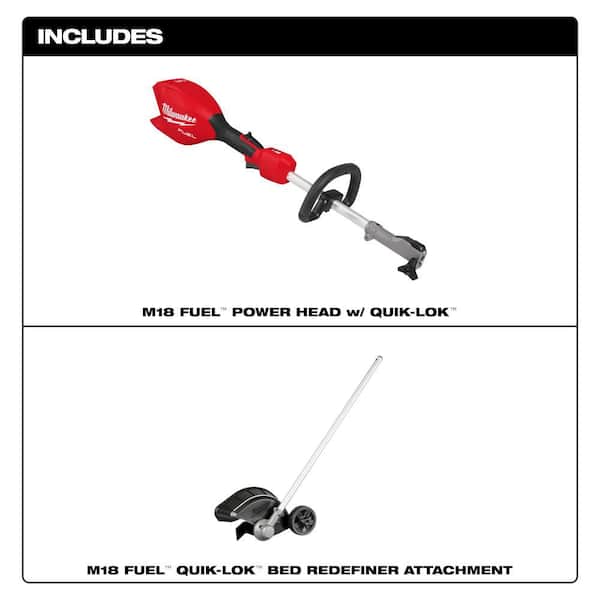 M18 FUEL 18V Brushless Cordless Battery Powered QUIK-LOK Power Head with Bed Redefiner Attachment