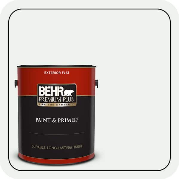 BEHR PREMIUM PLUS 1 gal. #ECC-65-2 Mineral Spring Flat Exterior Paint & Primer