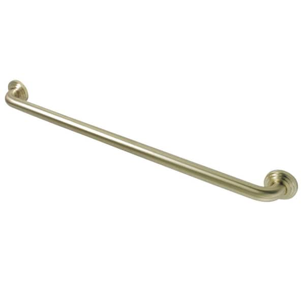 Kingston Brass Milano 30 in. x 1-1/4 in. Grab Bar in Brushed Brass