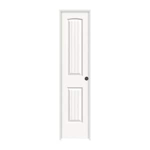 18 in. x 80 in. Santa Fe White Painted Left-Hand Smooth Molded Composite Single Prehung Interior Door