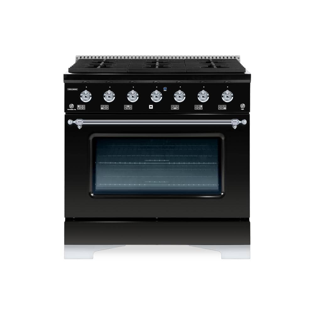 Hallman CLASSICO 36 in. 6 Burner Single Oven Dual Fuel Range with Gas Stove and Electric Oven in