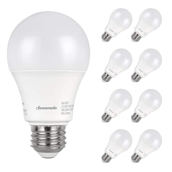 100-Watt Equivalent A19 Non-Dimmable LED Light Bulb in 5000K Bright White (8-Pack)