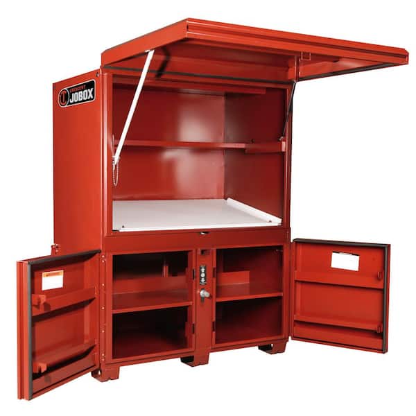 Crescent Jobox 63 in. L x 42 in. D x 79 in. H Heavy-Duty Tradesman Field Office and Work Center