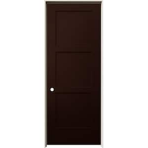 30 in. x 80 in. Birkdale Espresso Stain Right-Hand Smooth Solid Core Molded Composite Single Prehung Interior Door
