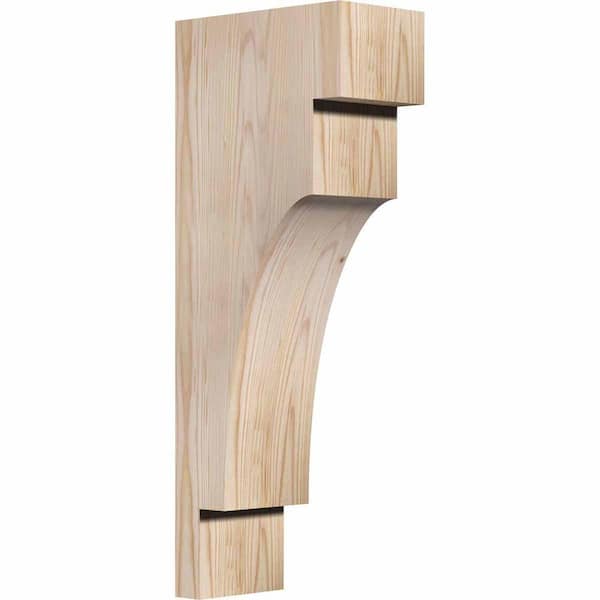 Ekena Millwork 5-1/2 in. x 10 in. x 26 in. Douglas Fir Mediterranean Smooth Corbel