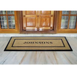 DirtBuster Single Picture Frame Black 24 in. x 57 in. Coir with Rubber Border Door Mat