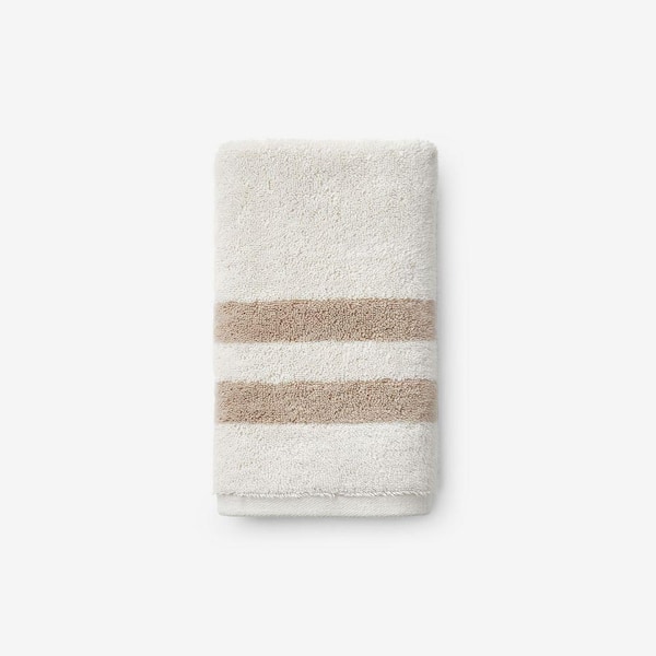 Legends Hotel Mirage Reversible Stripe Aegean Ecru Turkish Cotton Single Hand Towel