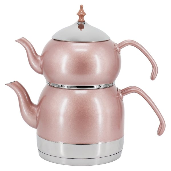 Korkmaz Rena 1.1 l and 2.4 l Kettle Set in Pink