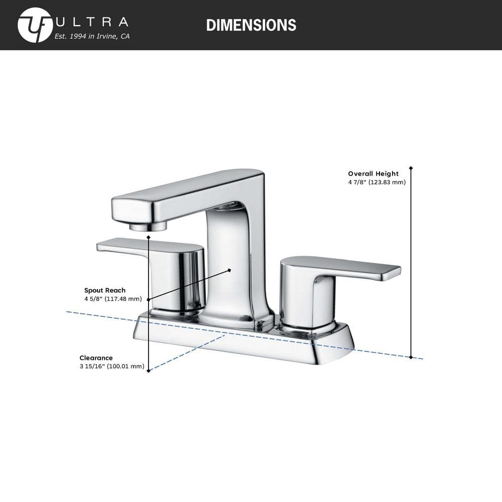 Dean Brushed Nickel Centerset 2-Handle Bathroom Faucet with Drain Assembly
