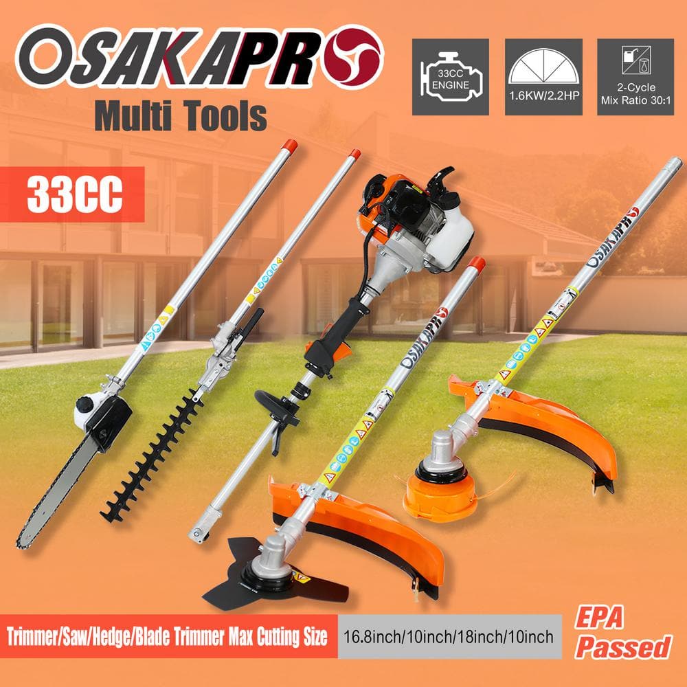 33cc Orange and Black Gasoline 4-in-1 Garden Tool System