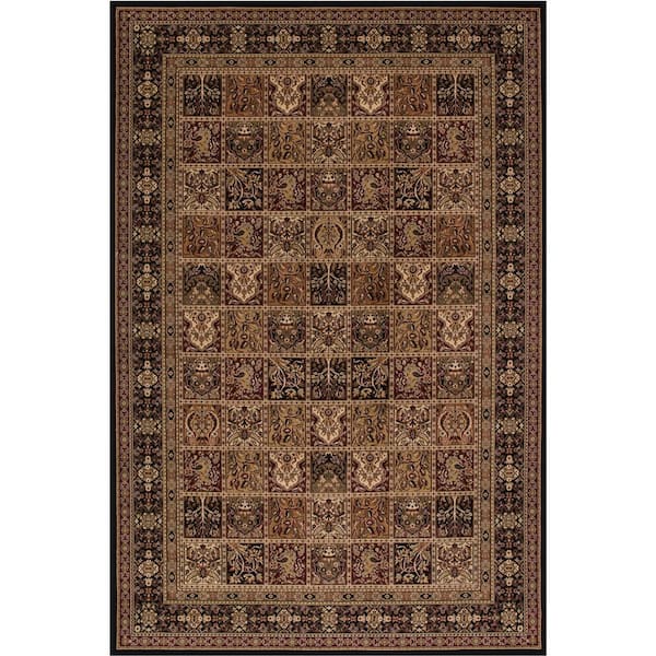Concord Global Trading Persian Classics Panel Black 3 ft. x 5 ft. Area Rug