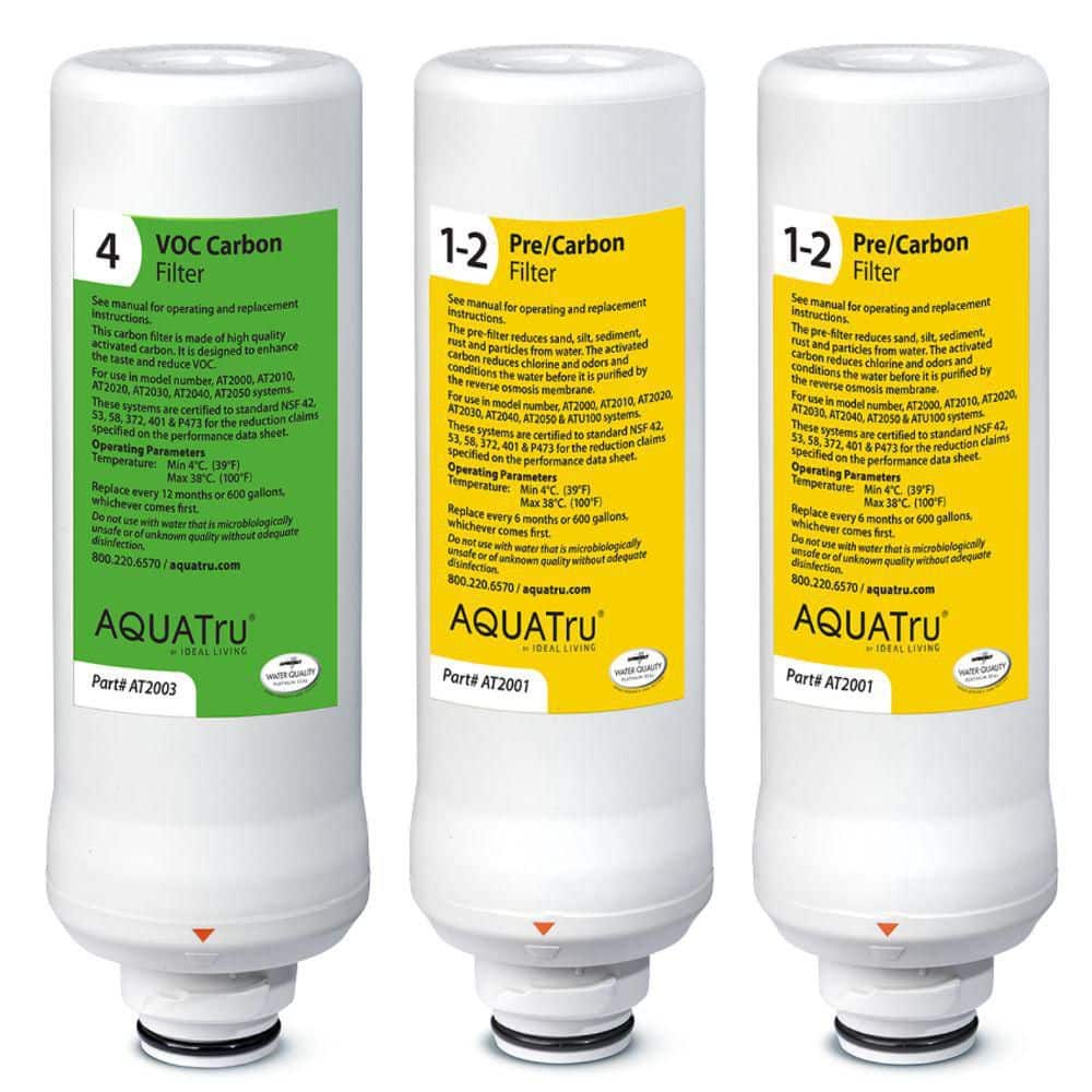 Classic 3-Stage Replacement Filter Combo Pack with 1-Year Pre-Carbon and VOC Filters in White price history on PriceWatchPro