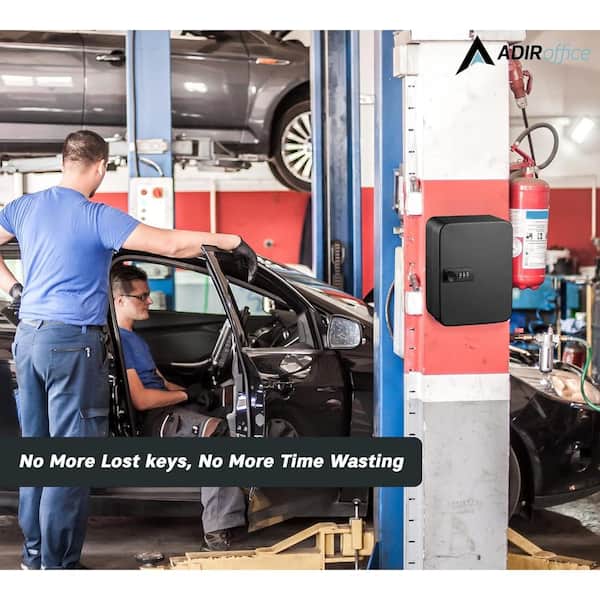 AdirOffice 30-Key Steel Heavy-Duty Safe Lock Box Key Cabinet with