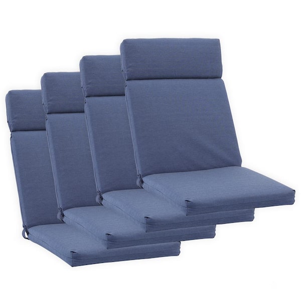 Aoodor 20.4 in. x 47 in. High Back Chair Cushions Replacement Patio Chair Seat Cushions (Set of 4)