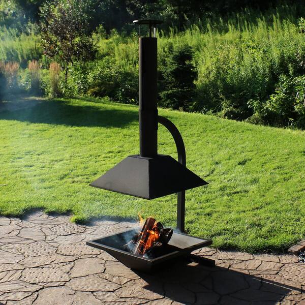 Sunnydaze Decor 80 In Black Steel, Which Is Better A Fire Pit Or Chiminea