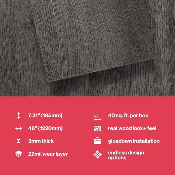 Lucida Surfaces GlueCore Classic Slate Gray 22 MIL x 7.3 in Lucida Surfaces GlueCore Classic Slate Gray 22 MIL x 7.3 in