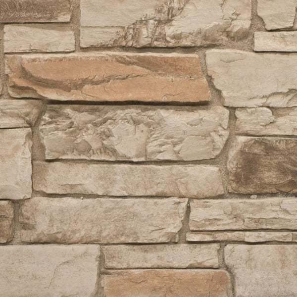 Urestone Ledgestone 11 in. x 11 in. Desert Tan Faux Stone Siding Sample