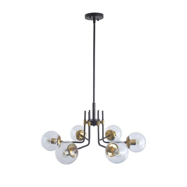 MODERN HABITAT Contemporary Luminance 60 Watts 6-Light Pendant Light with No Bulbs Included