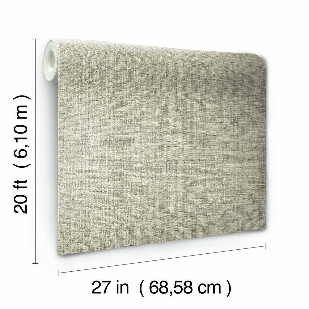 Natural Grasscloth Textured Peel and Stick Wallpaper