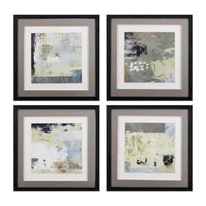 20 X 20 in. Abstract Grey Blue and Tan Wall Art (Set of 4)