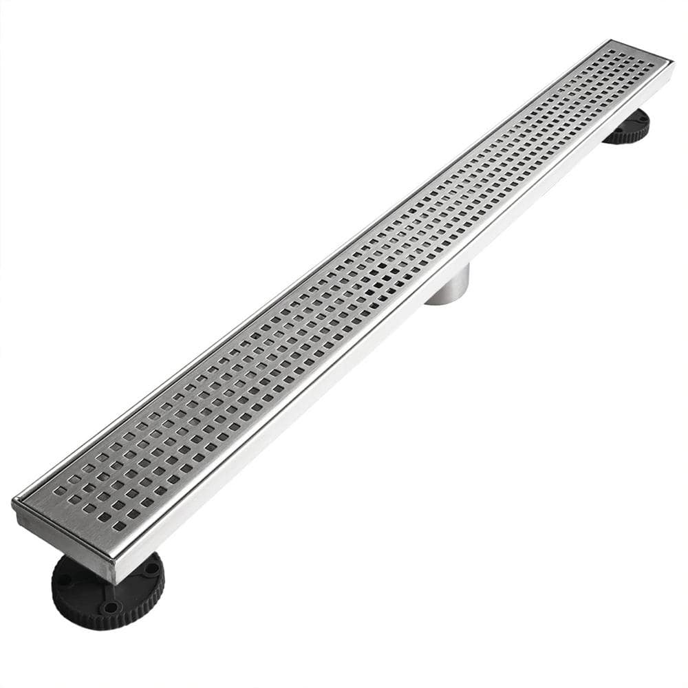28 in. Stainless Steel Linear Shower Drain with Square Pattern Surface price history on PriceWatchPro