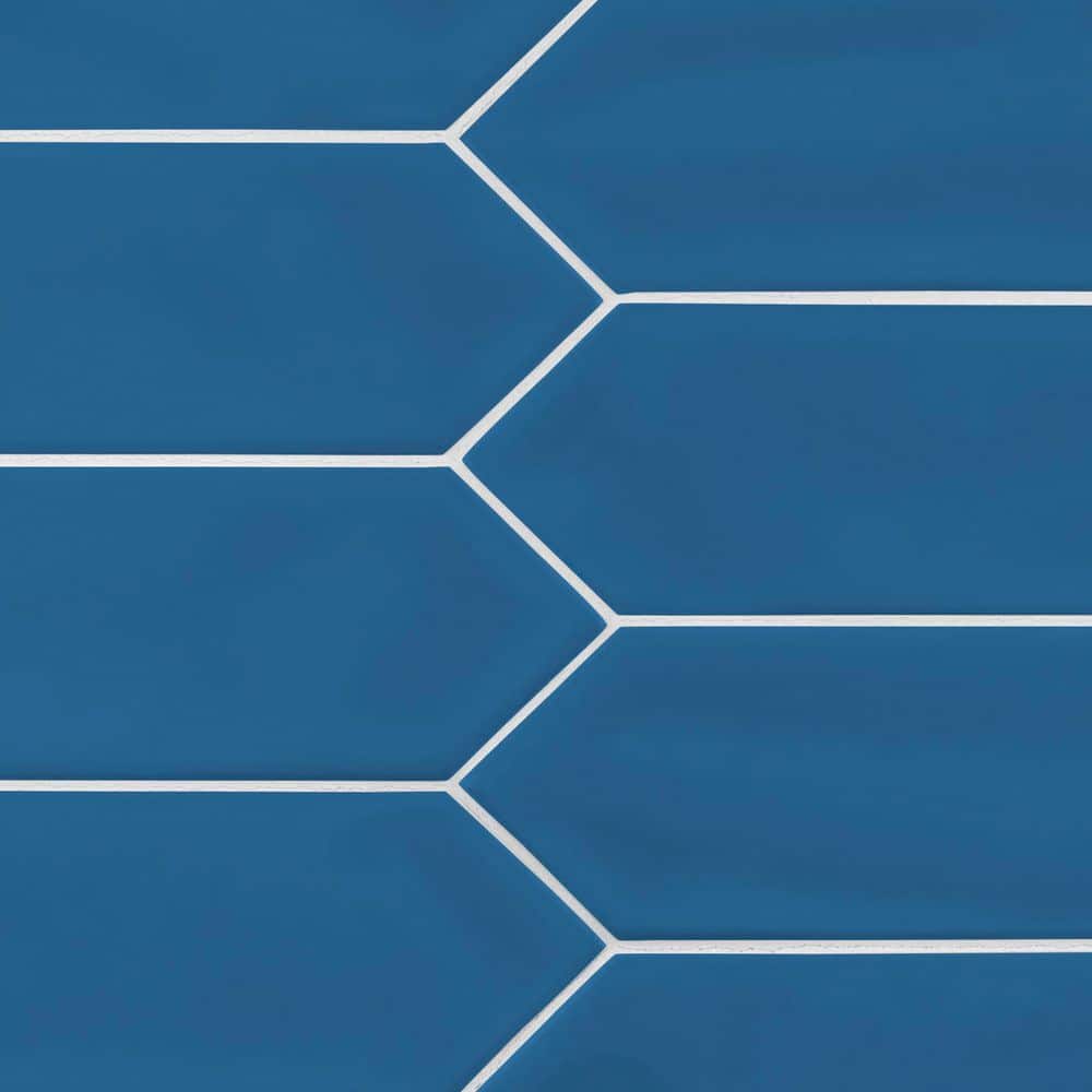 Gloss Blue 3 in. x 12 in. Ceramic Picket Wall Tile (9.33 sq. ft./Case) price history on PriceWatchPro