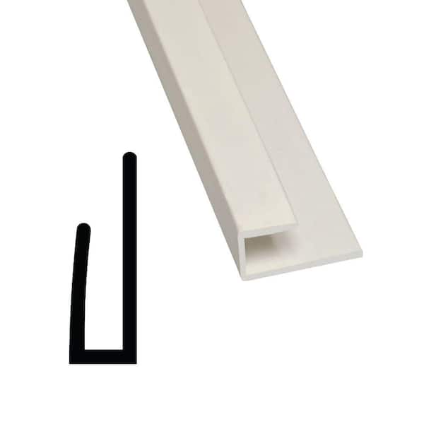 Stabilit 867 1/4 in. x 3/4 in. x 96 in. PVC Composite White FRP Cap Moulding