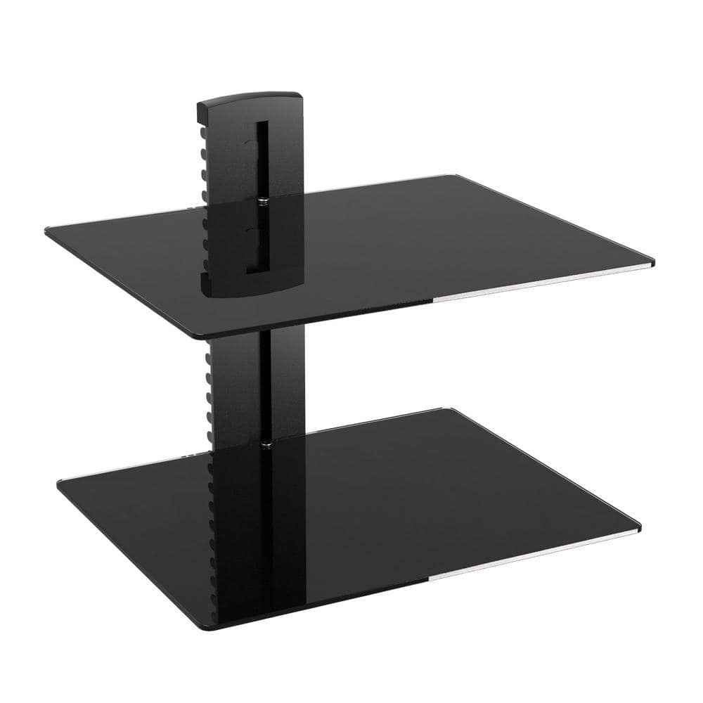 UPC 852314002092 product image for Heavy-Duty Double Tempered Glass AV Wall Shelf | upcitemdb.com