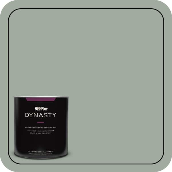 BEHR DYNASTY 1 qt. #PPU11-15 Green Balsam One-Coat Hide Eggshell Enamel Interior Stain-Blocking Paint and Primer